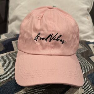 Womens Baseball hat Pink Good Vibes OS NEW